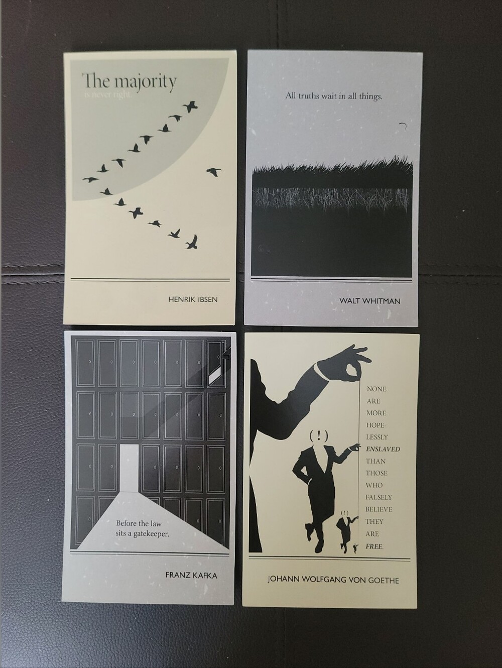 LITERARY Assorted Postcards Set